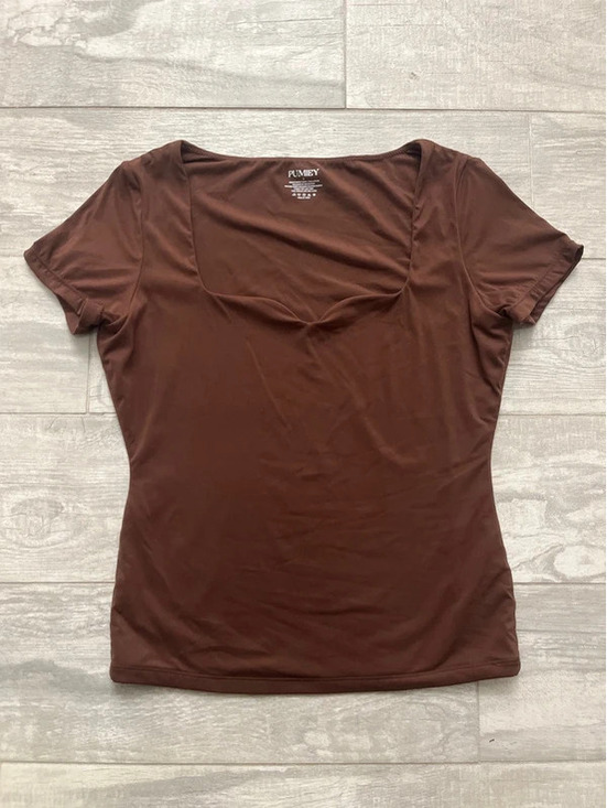 Pumiey Tops - Pumiey Brown Tee